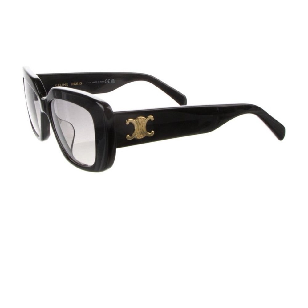 Celine Black and Gold Sunglasses with Bold Frame